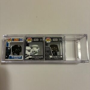Funko Bitty Pop! Star Wars Darth Vader Stormtrooper Tie Fighter Pilot Display